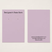 Carte de Présentation Simple pour Porte- Boucles d (Devant & derrière)