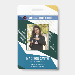 Carte de presse photographe ID Badge