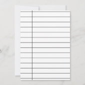 Carte de prêt de bibliothèque personnalisée pour B (Dos)