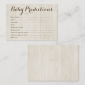 Carte de prévision de bébé pour le baby shower - (Devant / Derrière)