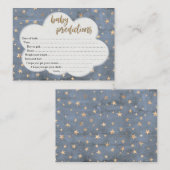 Carte de prévision de bébé pour le baby shower du (Devant / Derrière)