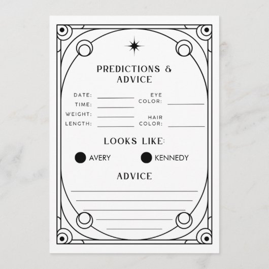 Carte de prévision et de conseil de Tarot (Dos)