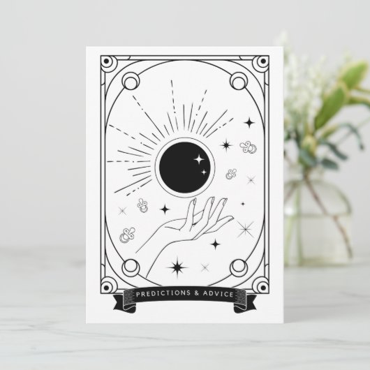 Carte de prévision et de conseil de Tarot (Debout devant)