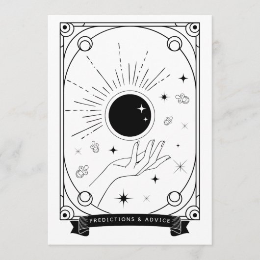 Carte de prévision et de conseil de Tarot (Devant)