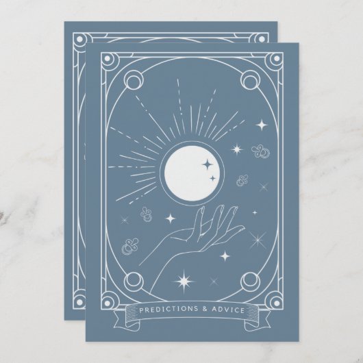 Carte de prévision et de conseil de Tarot (Devant / Derrière)