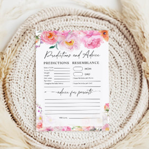 Carte de prévision et de conseil jeu de baby sho