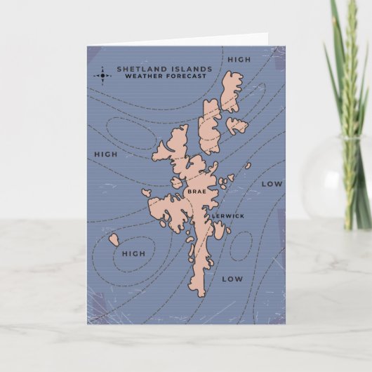 Carte de prévision météorologique des îles Shetlan (Devant)