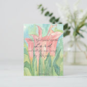 Carte de prière 1 Corinthians rose Calla Lily Fleu (Debout devant)