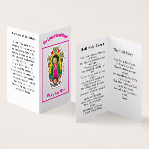 Carte de prière à Notre-Dame de Guadalupe