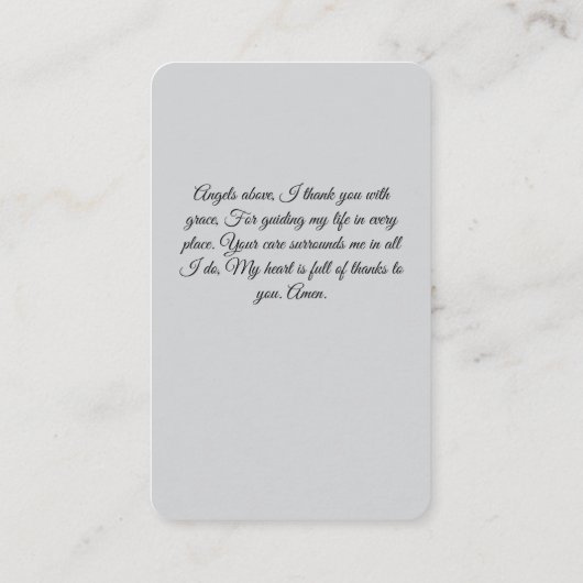Carte de prière Angel (Dos)