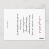 Carte de prière Archange Michael (Dos)