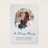 Carte de prière aux funérailles du mémorial rose b (Devant)