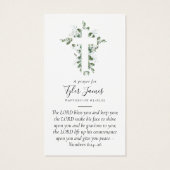 Carte de prière Baptême photo complète (Dos)