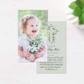 Carte de prière Baptême photo complète (Bureau)