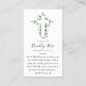 Carte de prière Baptême photo complète (Dos)