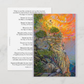 Carte de prière Beatitudes, Sermon sur le Mont (Devant / Derrière)