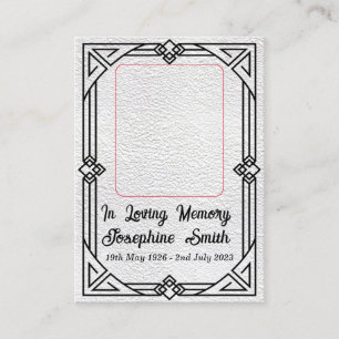 Carte de prière blanche simple et élégante