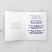 Carte de prière Bless My Soldier Grandson (Intérieur)