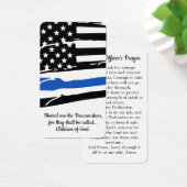 Carte de prière bleu police police (Bureau)