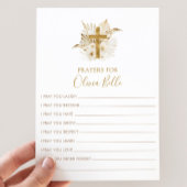 Carte de prière Boho Baptism Prières pour carte bé