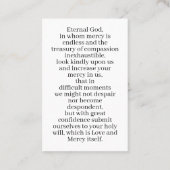 Carte de prière cardiaque (Dos)