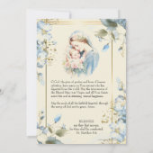 Carte de prière catholique commémorative funéraire (Dos)