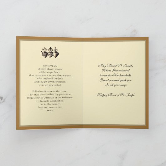 Carte de prière catholique de la fête religieuse d (Intérieur)
