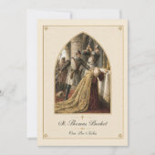 Carte de prière catholique Saint Thomas Becket (Devant)