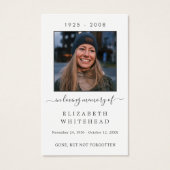 Carte de prière céleste de photos minimes blanc (Devant)