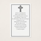 Carte de prière céleste de photos minimes blanc (Dos)