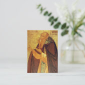 Carte de prière chrétienne orthodoxe Saint-Antoine (Debout devant)