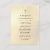 Carte de prière chrétienne orthodoxe Saint-Antoine (Dos)