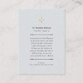 Carte de prière chrétienne orthodoxe St. Kosmas Ai (Dos)