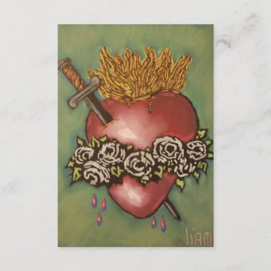 Carte de prière Coeur Immaculé de Marie (Devant)