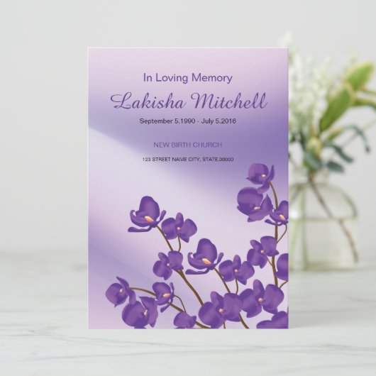 Carte de prière commémorative (Debout devant)