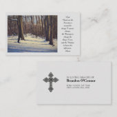 Carte de prière commémorative (Devant / Derrière)