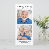 Carte de prière commémorative 2 Photo Signet funér (Debout devant)