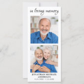 Carte de prière commémorative 2 Photo Signet funér (Devant)