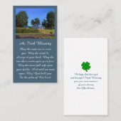 Carte de prière commémorative Bénédiction (Devant / Derrière)