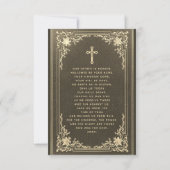 Carte de prière commémorative Big Black Gold Photo (Dos)