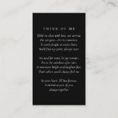 Carte de prière commémorative Black Grey moderne (Dos)