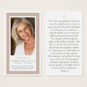 Carte de prière commémorative | Cadre Boho (Devant & derrière)