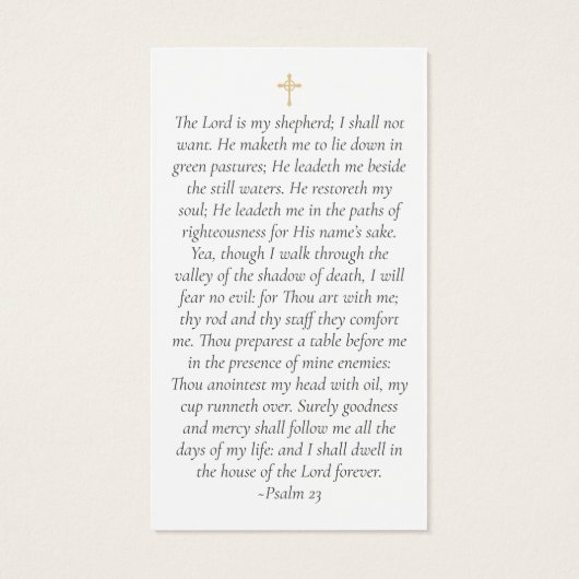 Carte de prière commémorative | Cadre Boho (Dos)