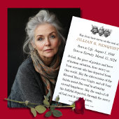 Carte de prière commémorative catholique