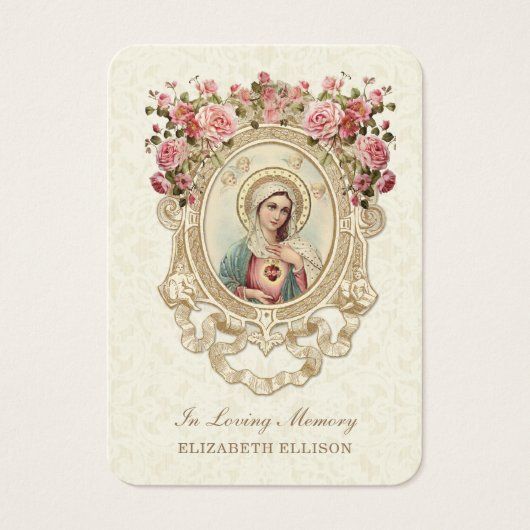 Carte de prière commémorative catholique (Devant)