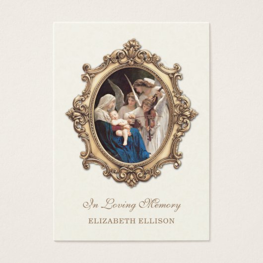 Carte de prière commémorative catholique Marie-Ang (Devant)