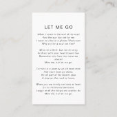 Carte de prière commémorative | Célébrer la vie de (Dos)