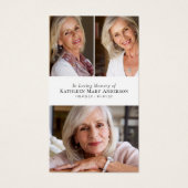 Carte de prière commémorative Collage de photos (Devant)