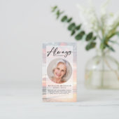 Carte de prière commémorative | Coucher de soleil (Debout devant)