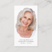 Carte de prière commémorative croisée (Devant)